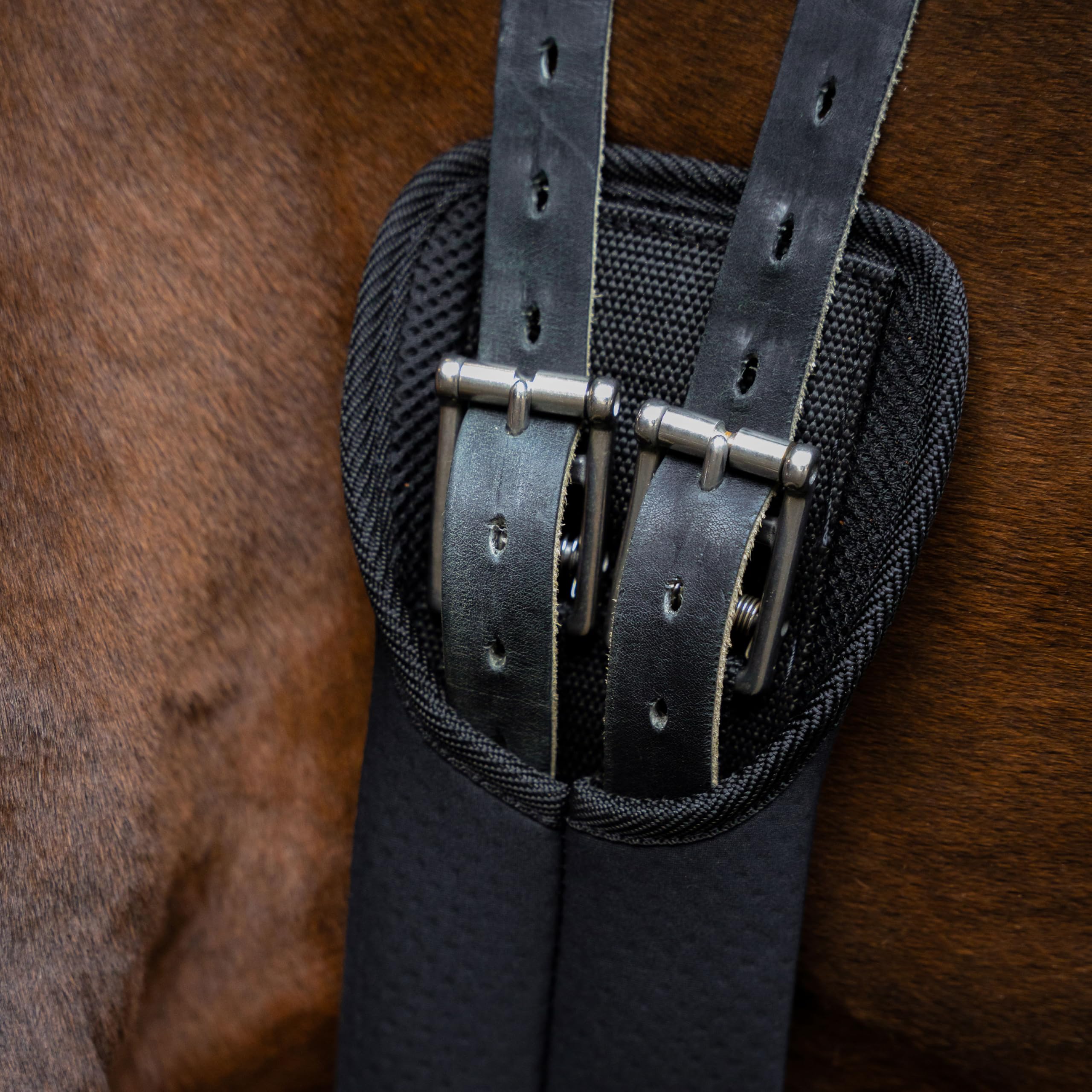 Imperial Riding Dressurgurt IRH Neopren, Sattelgurt mit Federverschlüssen und Einhandverstellung, Schwarz, 65cm