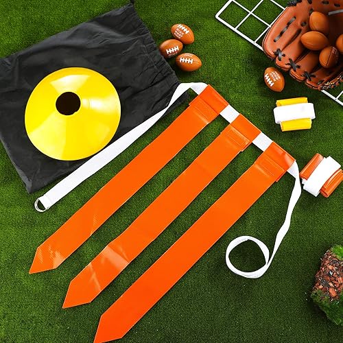 Miniatura 6 de 14 jugadores 3 bandera fútbol conjunto banderas fútbol banderas 14 nylon malla pinnies jerseys 14 cinturón de fútbol 12 conos para entrenamiento de