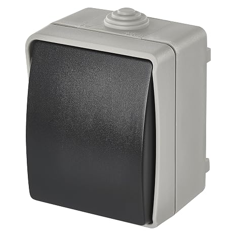 Pulsante per campanello esterno nero e impermeabile 220-250V
