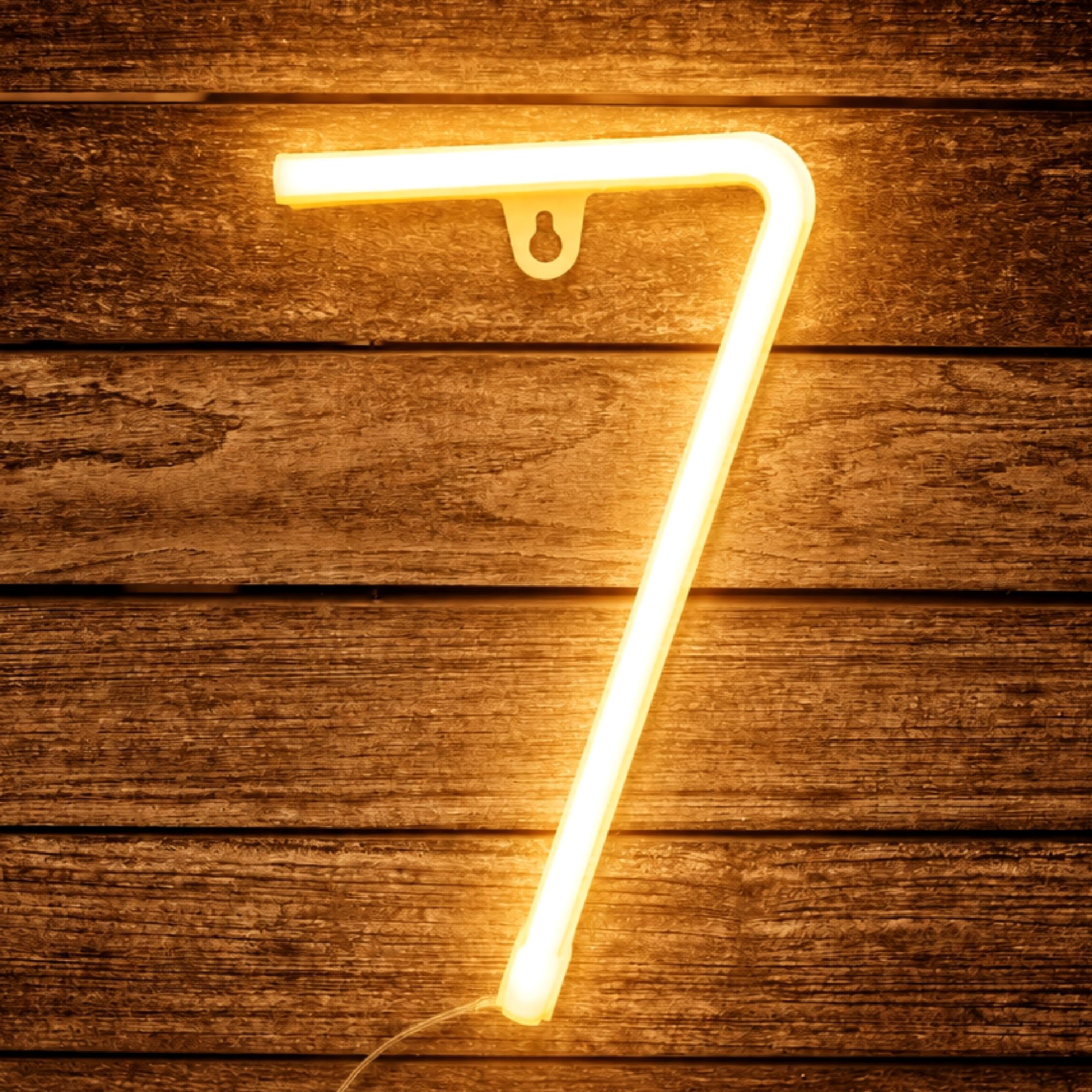 Neon Number Light, Light up Numbers 7, 22cm LED Number Light for Birthday Party Anniversary Christmas Wedding — image 1