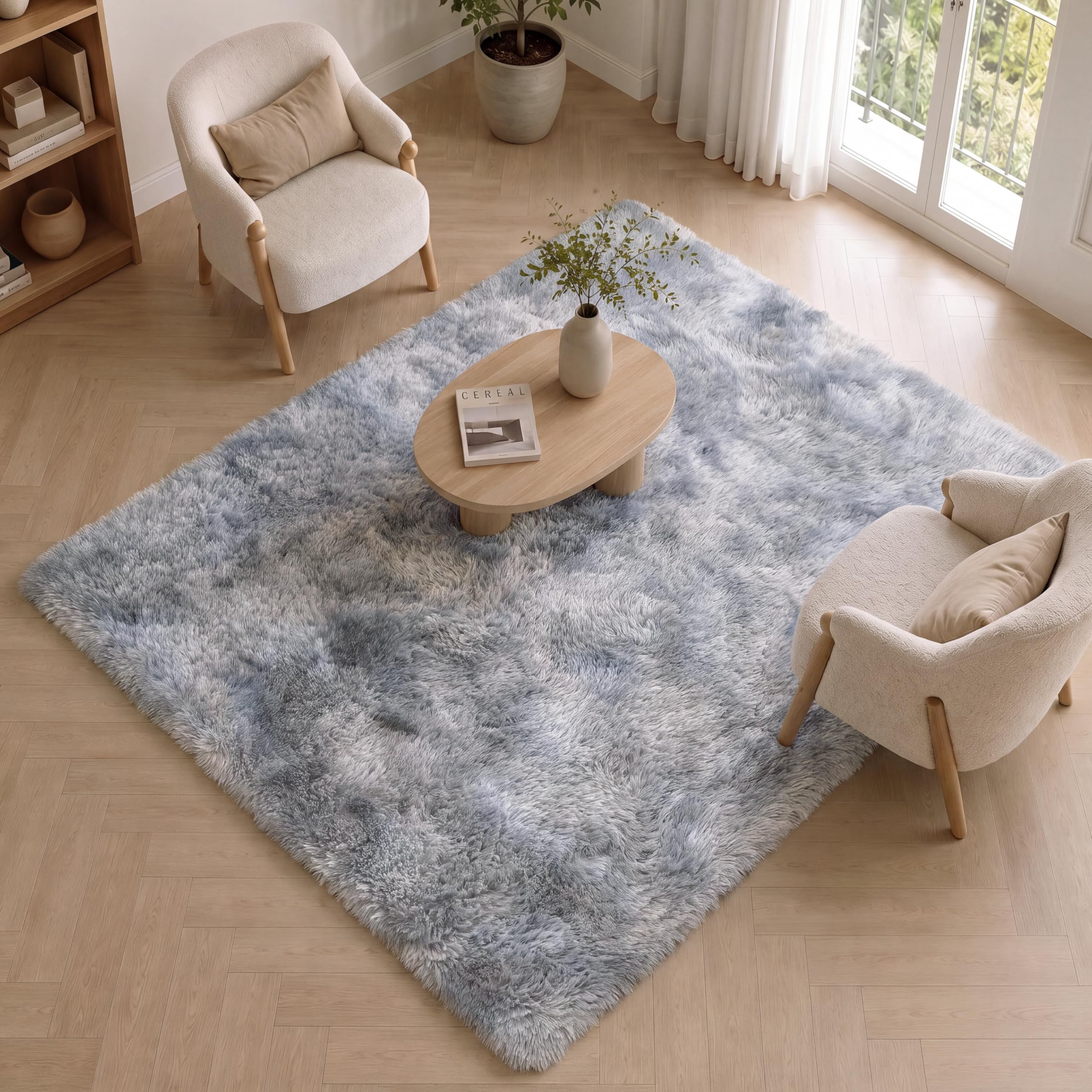 BEIMO Extra Large Fluffy Rug 240x300cm Tie-Dye Faux Fur Shaggy Carpet — image 1