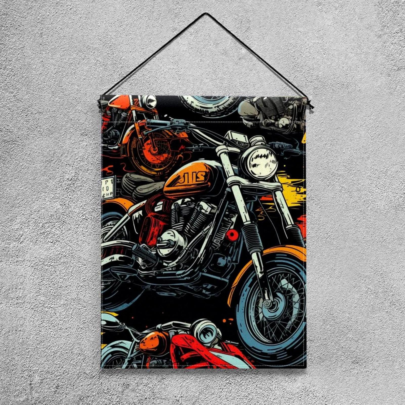 Gartenflagge 'Nizza Santa Rides Motorrad' – Doppelseitig, 30,5x45,7 Cm, Polyester, Wetterfest
