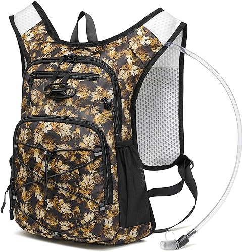 Miniatura 22 de Mochila de hidratación ligera Wotony con vejiga de agua de 2L O 3L para ciclismo, senderismo, rave - Mochila de agua para hombres y mujeres