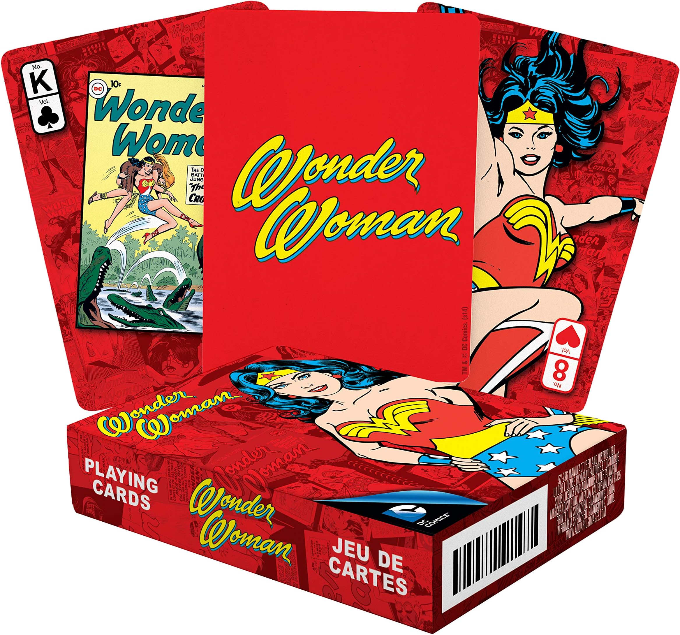AQUARIUS DC Comics Wonder Woman Playing Cards - Wonder Woman Themed Deck of Cards for Your Favorite Card Games - Officially Licensed DC Comics Merchandise & Collectibles