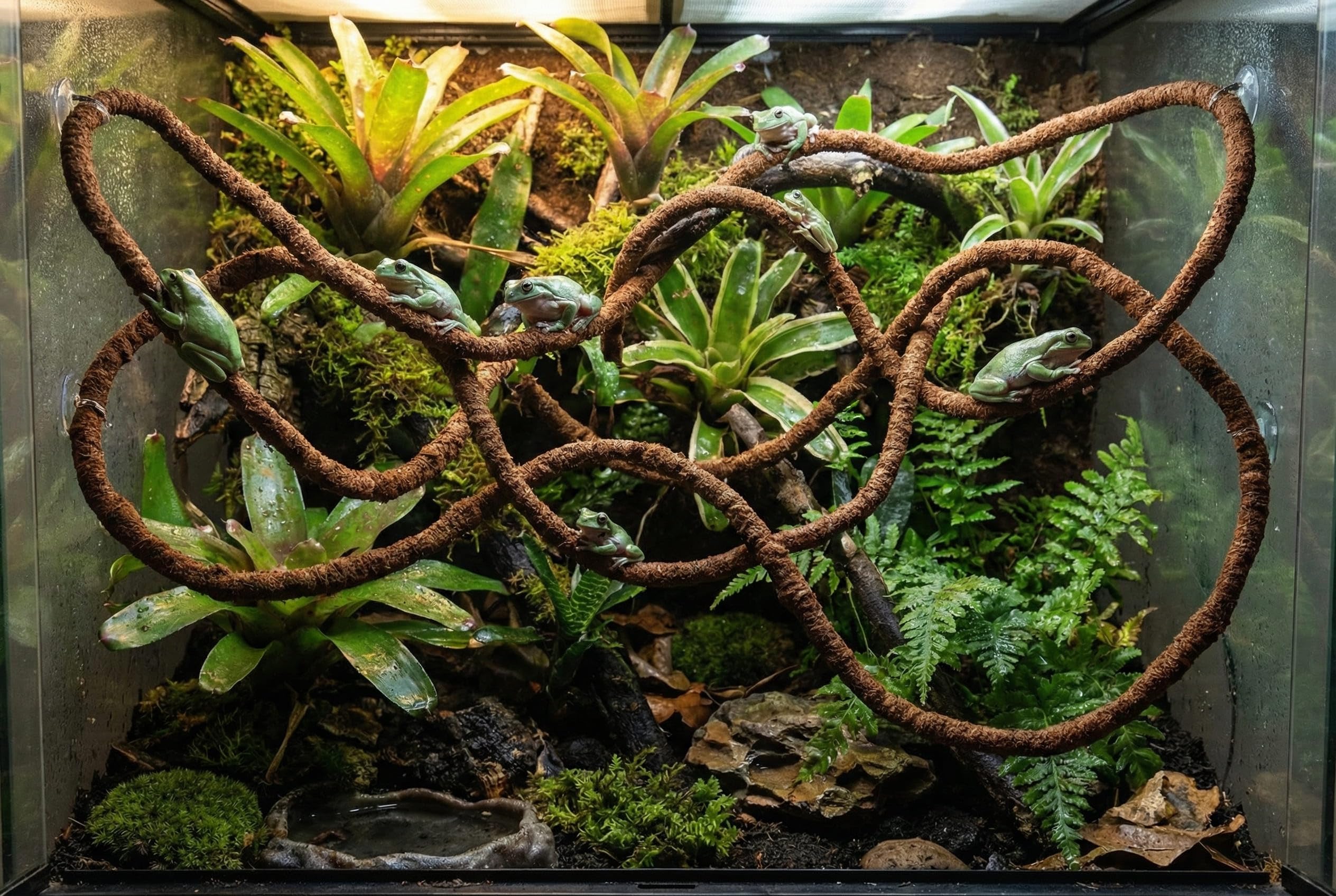 Nature eholic Liane 200 cm flexible avec fibre de coco – Idéal possibilité d'escalade pour reptiles