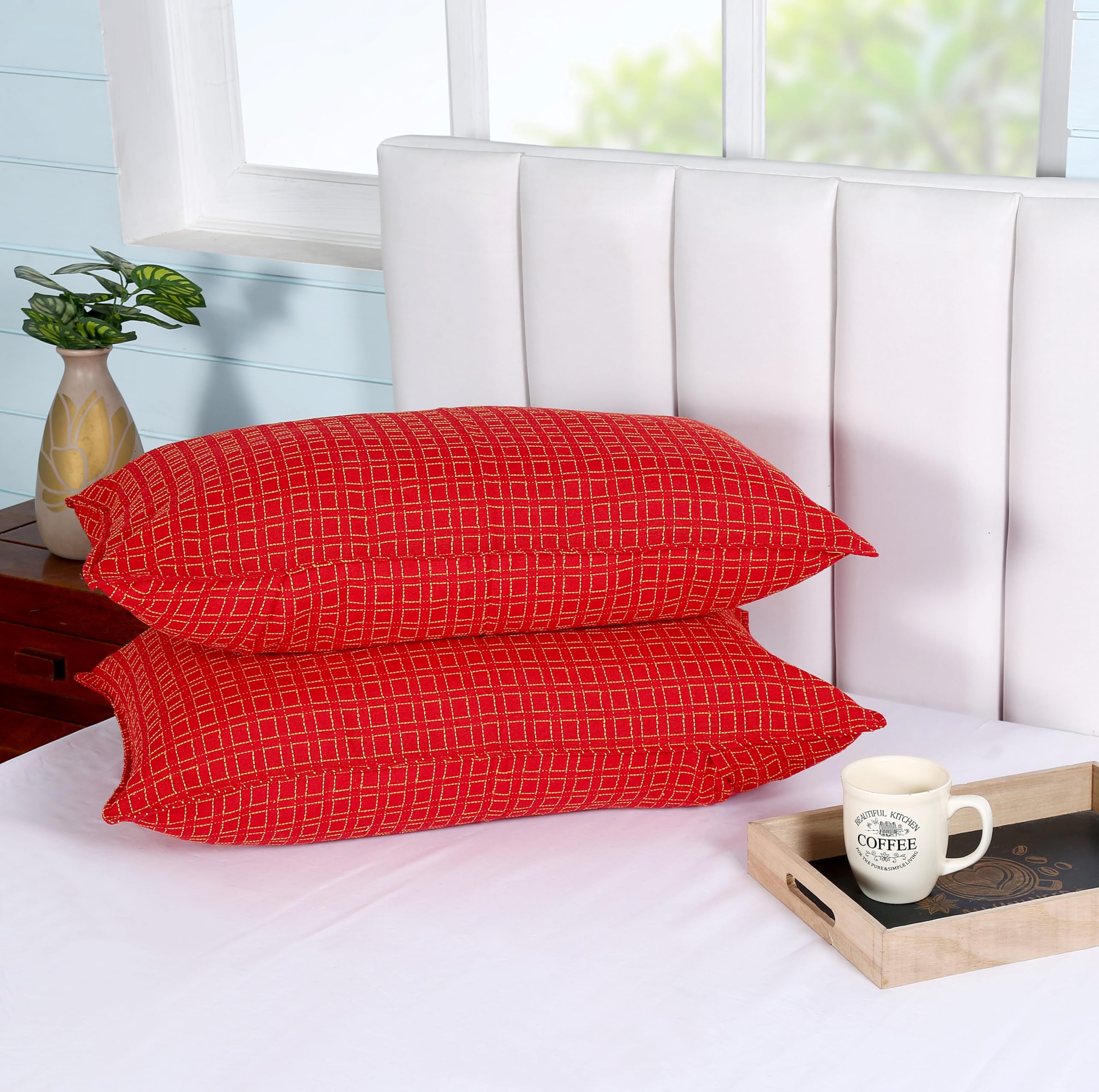RANGBHAR Handloom Pillow Covers - Set of 2 -6