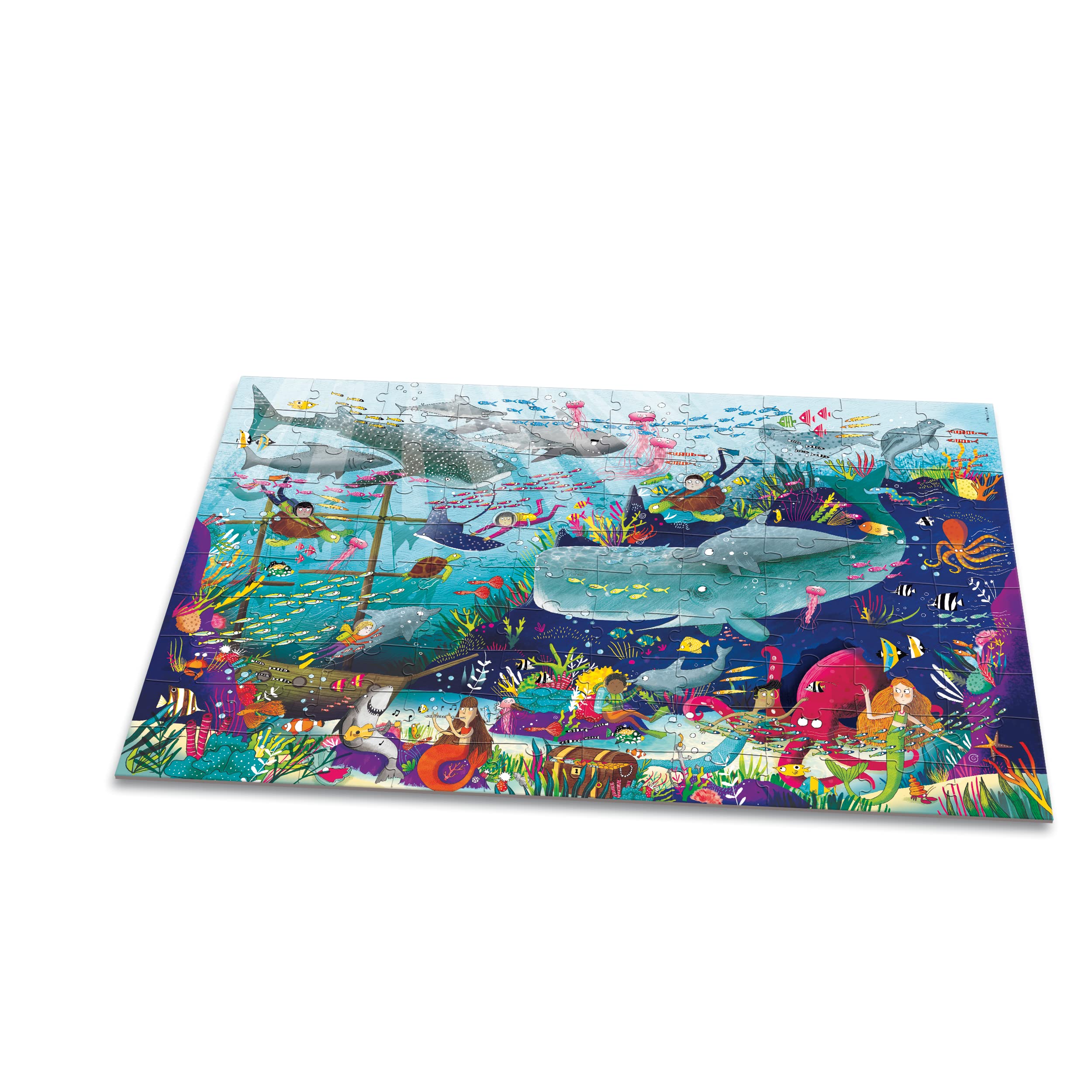 Ocean AR+ Puzzle Da 100 Pezzi Con Realtà Aumentata, Vita Marina, Per Bambini Dai 5 Anni, Educativo STEM