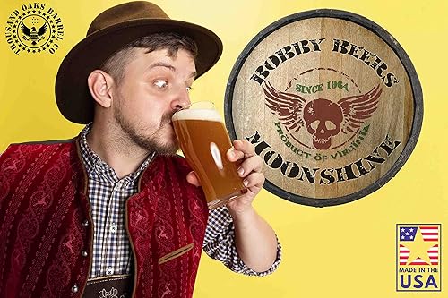 Vista 226 de THOUSAND OAKS BARREL CO. Personaliza el letrero de un cuarto de barril con cócteles de gato negro, barril de vino hecho de madera de roble de alta