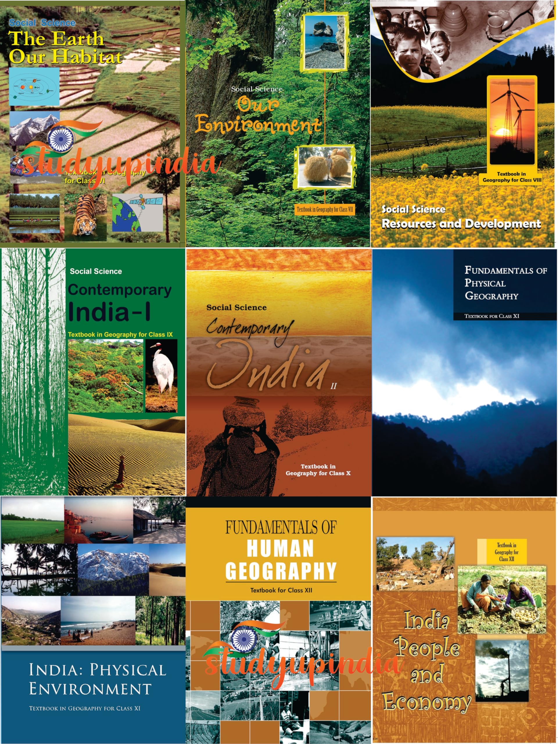 NCERT Textbook Geography Books 6th to 12th (1 Combo Set)
