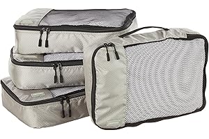 Amazon Basics 4-Piece Medium Packing Cube Set in Gray