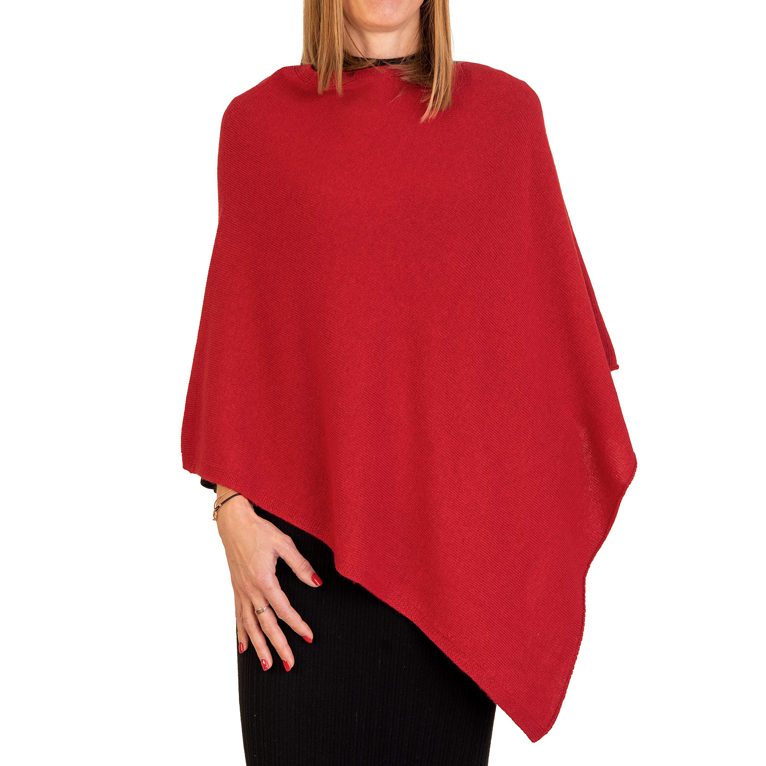 Poncho mixte cachemire pour femme, fabriqué en Italie