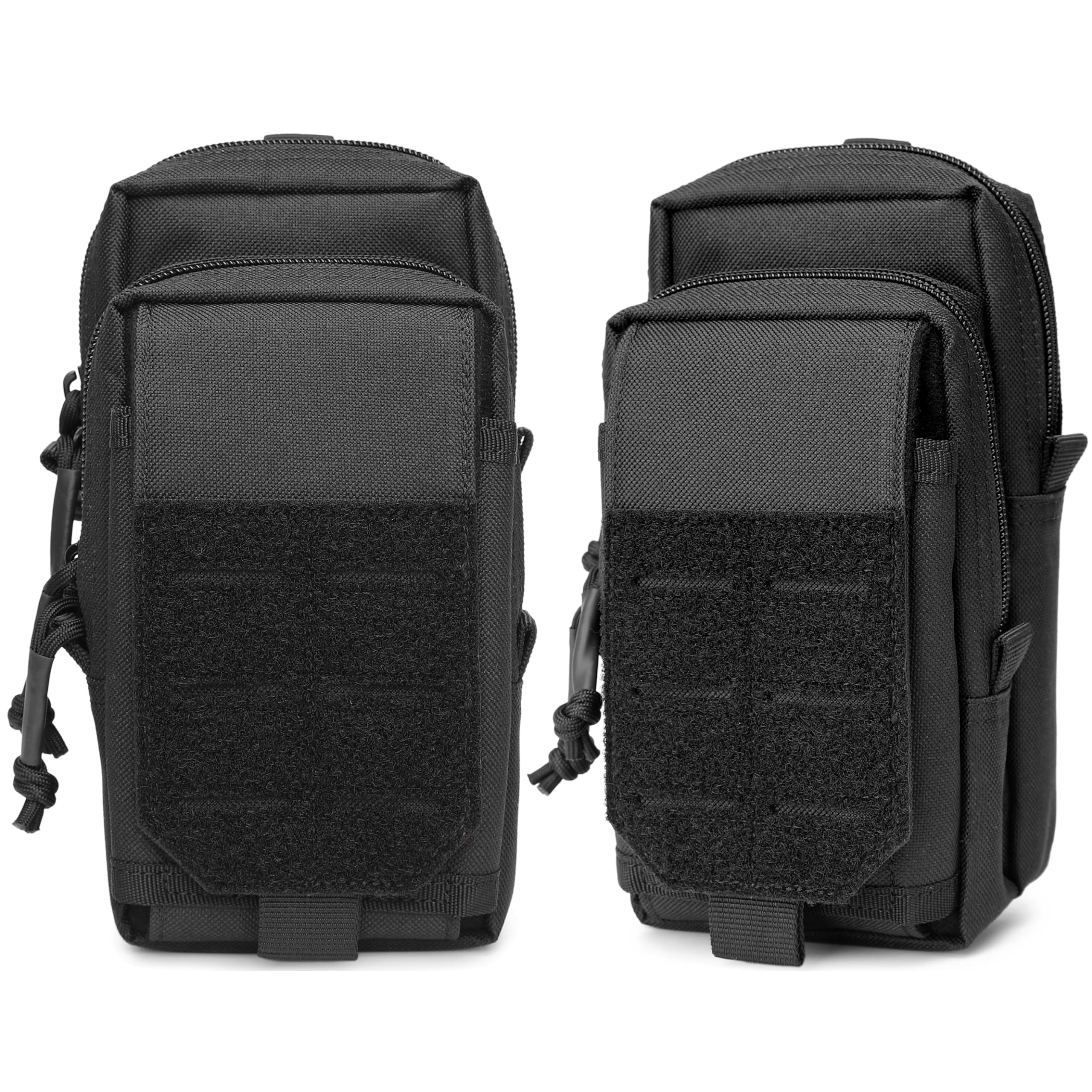 MOZETO Tactical Molle Pouch, Large Mobile Phone Belt Pouch Water-Resistant Utility Black Molle Pouches for Vest