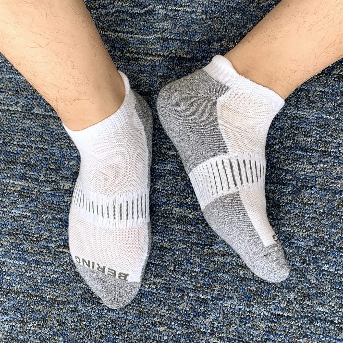 BERING Men's Athletic Running Ankle Socks Cushioned Heel Tab (6 Pairs) - Image 7