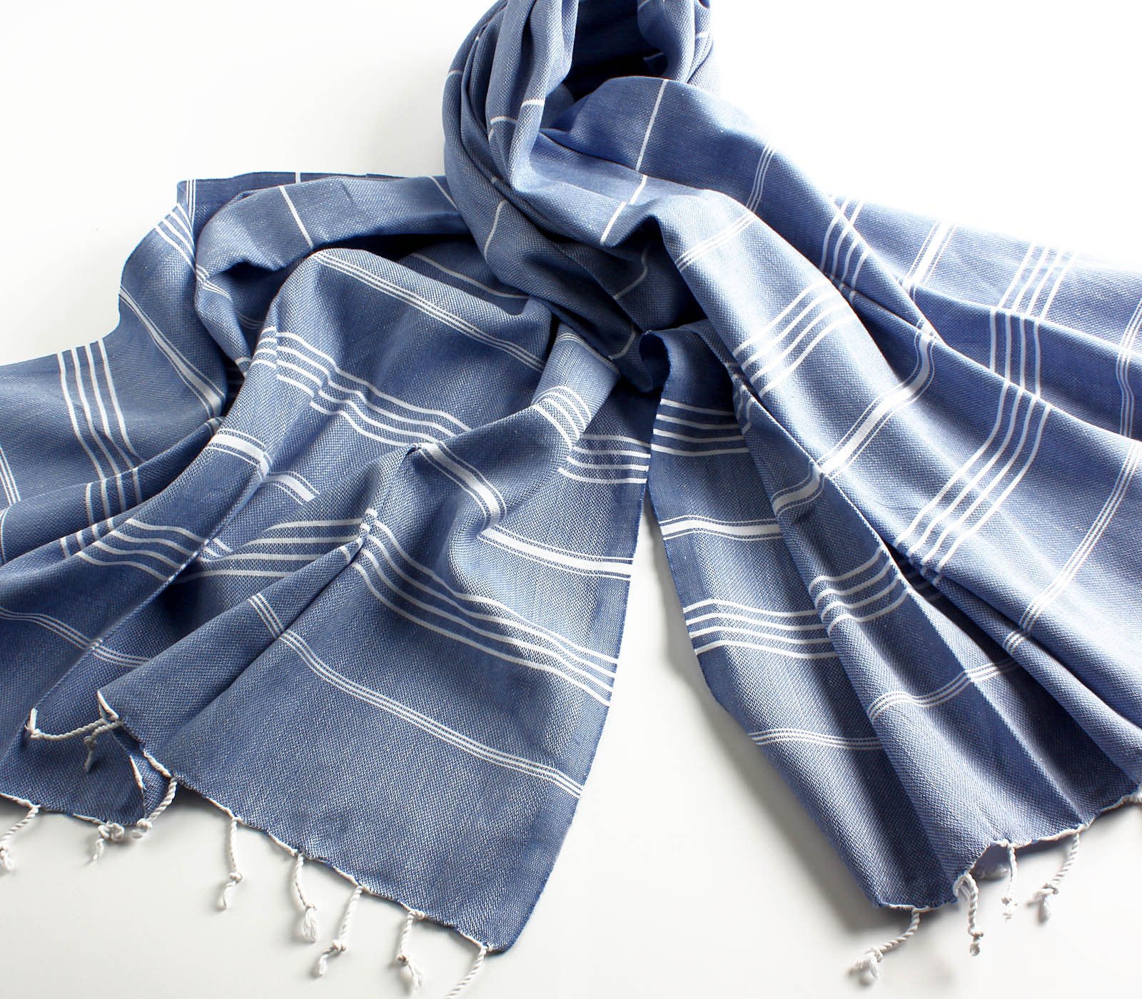 Cacala, Asciugamani Pure Series, Cotone, Grey Blue, 95 x 175 x 0.5 cm