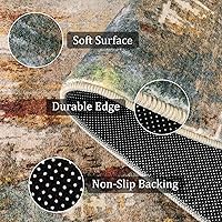 Vista 3 de Morebes Alfombra de pasillo abstracta de 2 x 6 pies para pasillo, alfombra roja de camino de cocina, antideslizante, lavable, antideslizante