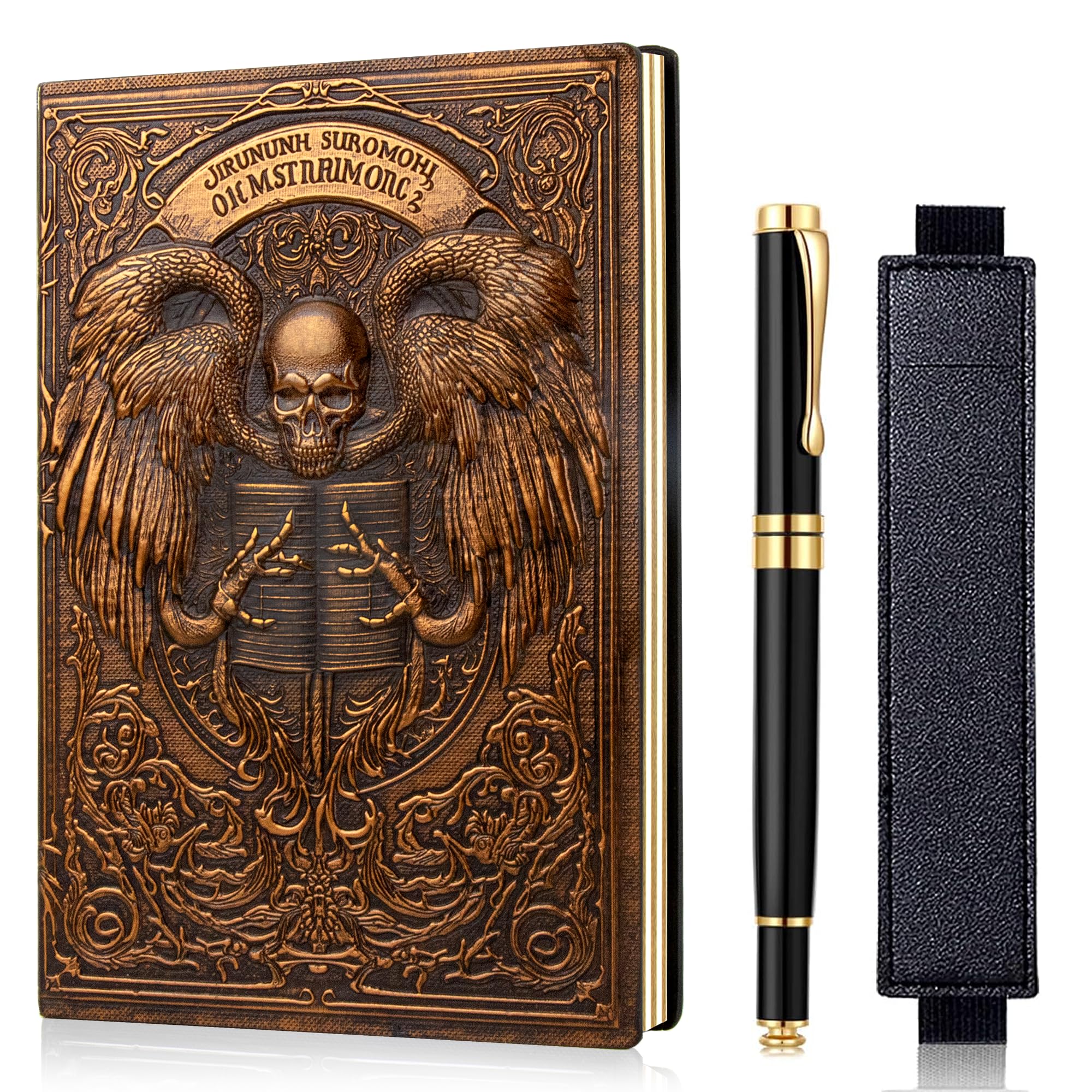 Carnet de notes crâne gaufré vintage en relief pour ne plus jamais perdre vos idées - 8