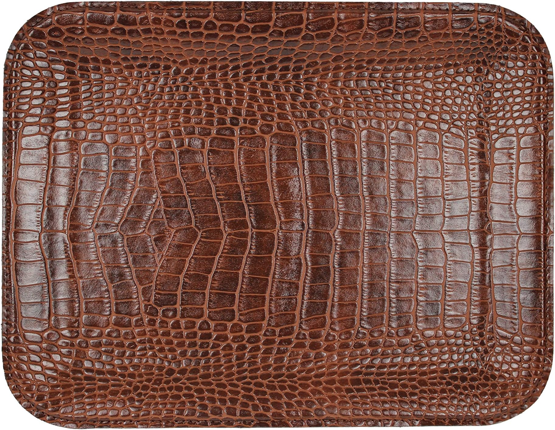 SIGNATURE HOME COLLECTIONBrown Faux Leather Tray