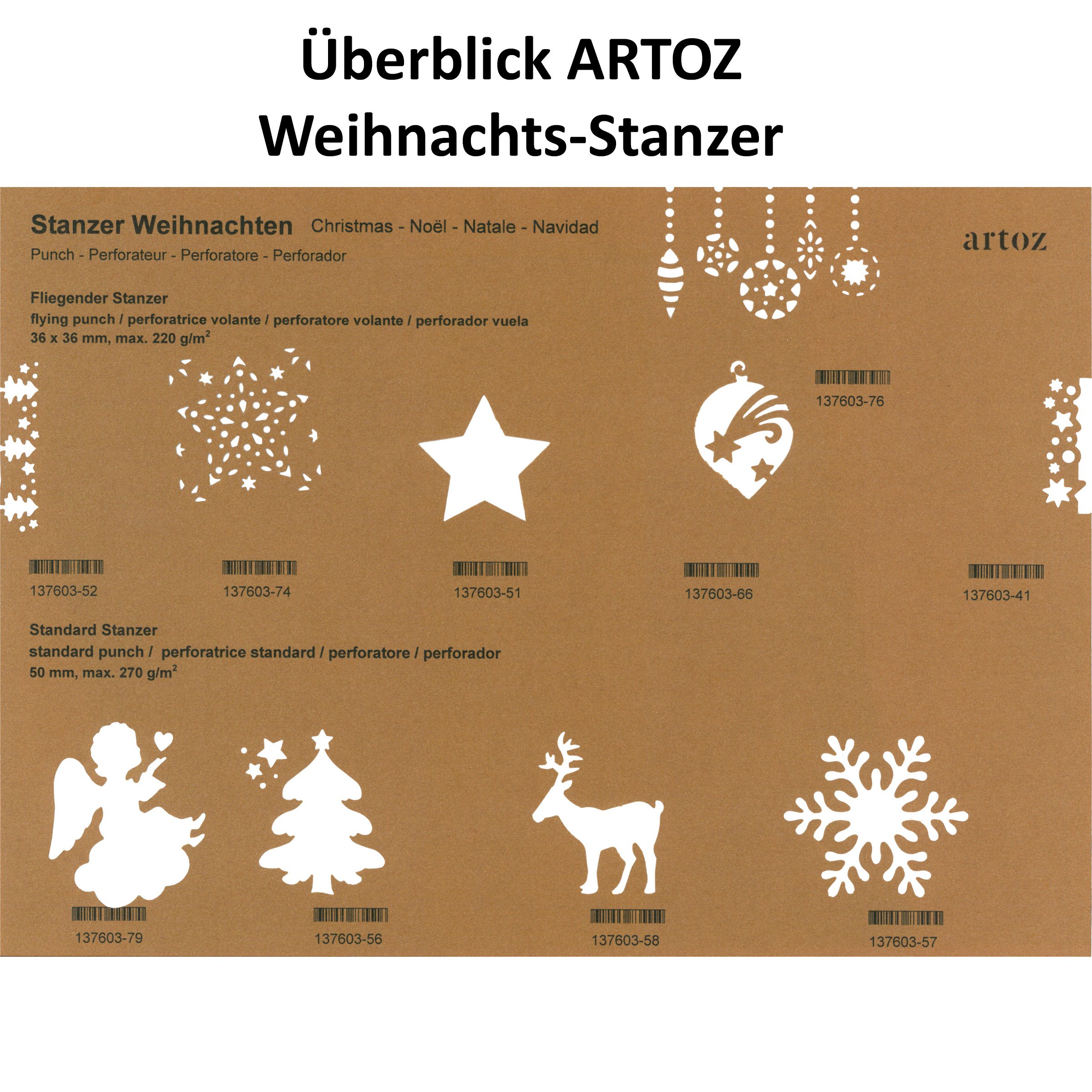 Christmas punch, Artoz Stanzer 50 mm "Kerze", Punch 50 mm \Candle\ - Image 3