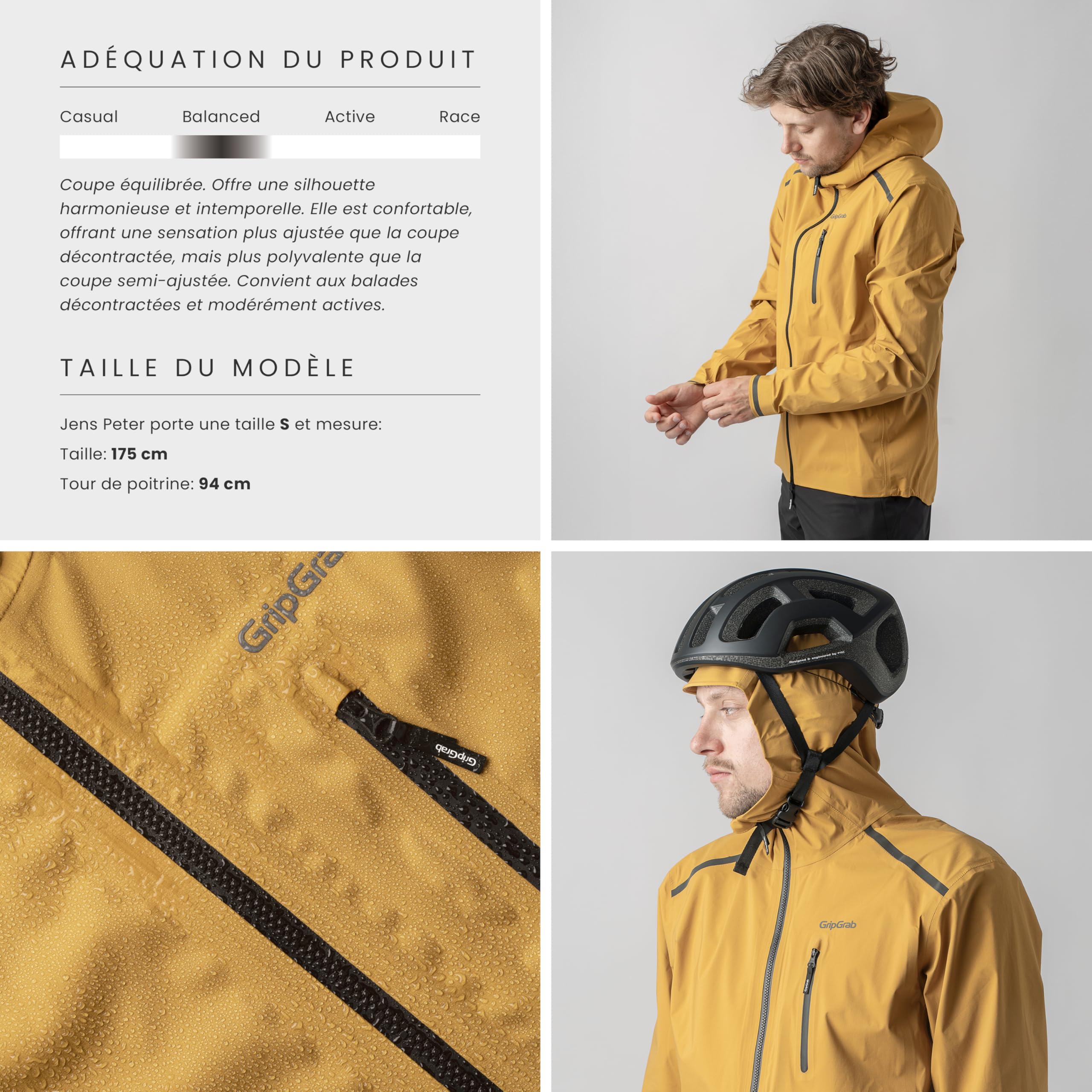 GripGrab Veste Légère Imperméable EXPLR Protection contre la Plui pour Cyclistes Vélo