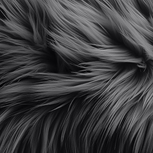 FabricLA Shaggy Faux Fur Fabric - 30" X 36" Inches