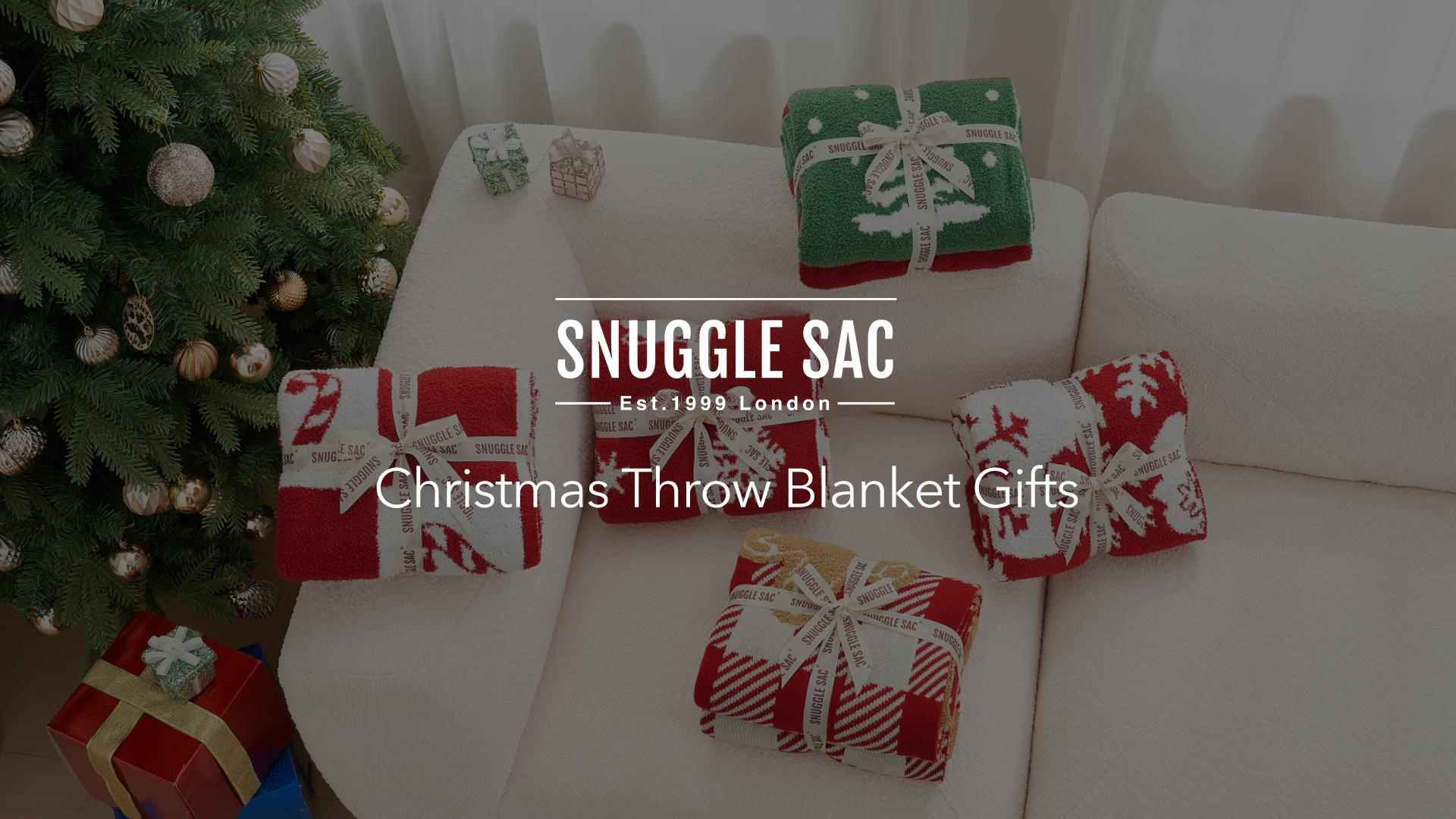 Amazon.com: Snuggle Sac Candy Cane Throw Blanket Red Christmas
