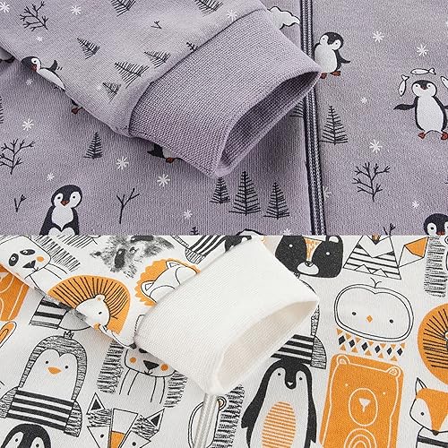 Miniatura 3 de Mameluco de algodón con cremallera de 2 vías para bebé recién nacido, paquete de 3, 0-24 meses