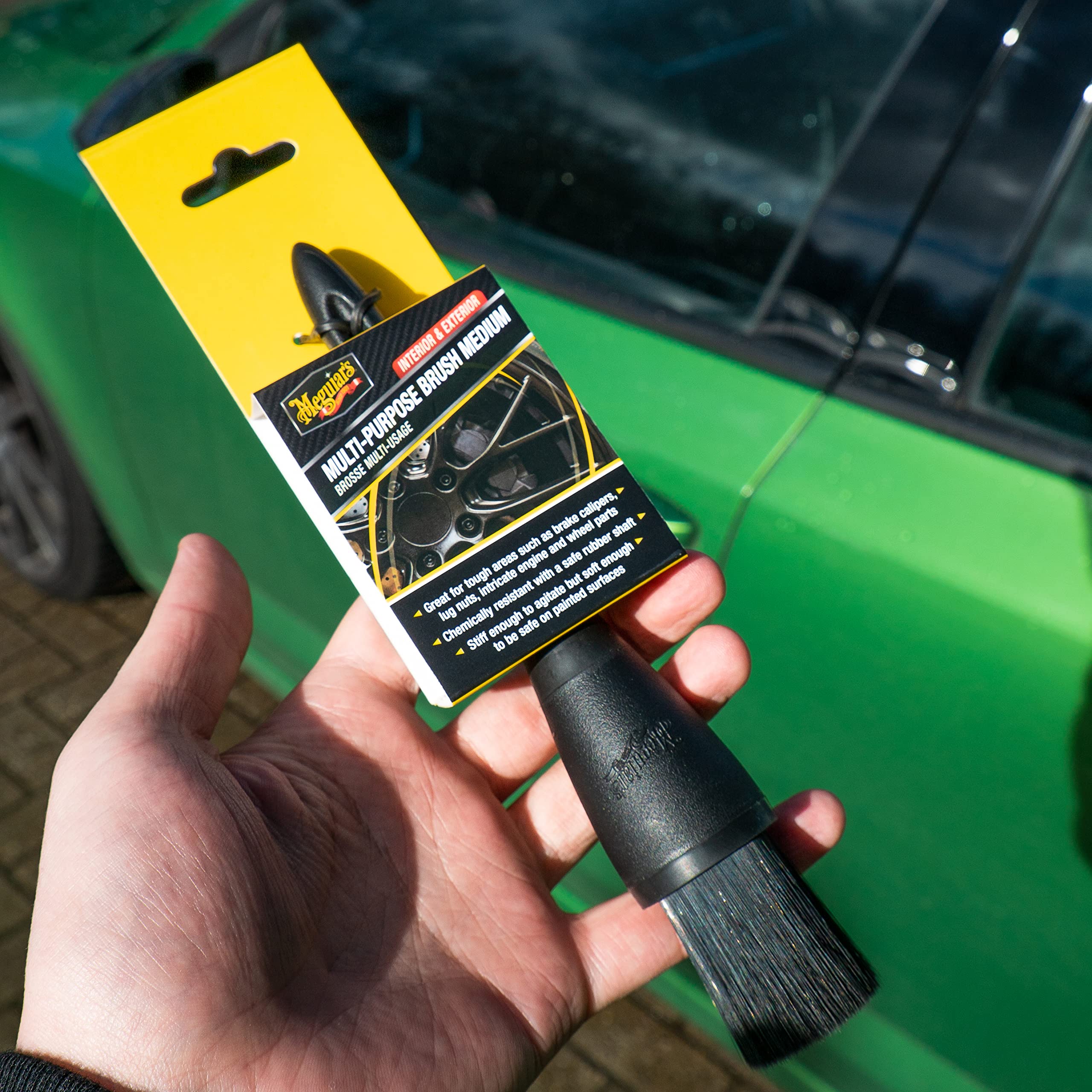 Meguiar's X210500EU Multi-Purpose Brush Medium, uniwersalna szczotka do pielęgnacji samochodu