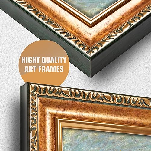 Miniatura 585 de A&T ARTWORK The Starry Night de Vincent Van Gogh. Tamaño del marco: 36 x 30 pulgadas, tamaño de la imagen: 30 x 24 pulgadas, reproducciones clásicas