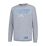 Ultra Game NFL Los Angeles Chargers Men\'s Performance Long Sleeve Pullover Tee Shirt, Heather Grey19, Large