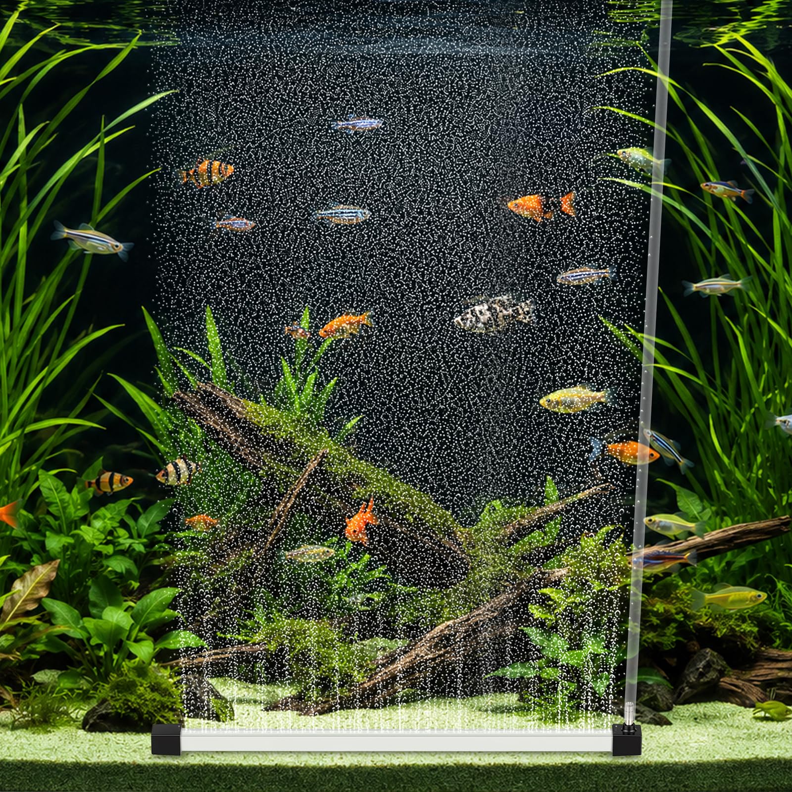 AXFEE Aquarium Bubble Curtain Wall, 30cm Fish Tank Air Bubbler