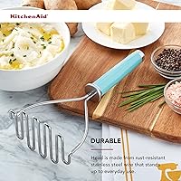 Vista 4 de KitchenAid Gourmet Machacador de Alambre de Acero Inoxidable, 10.24 Pulgadas, Azul Aguamarina