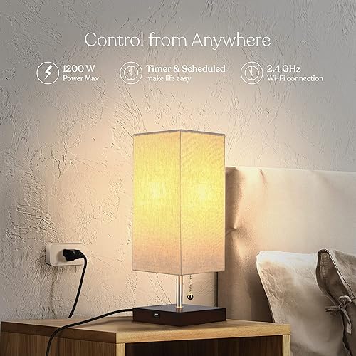 Miniatura 2 de Brightech Enchufe inteligente Wi-Fi para interiores, compatible con Alexa, Echo, Google Home, no requiere concentrador, función de temporizador y