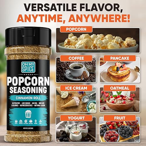Vista 41 de Condimento para palomitas de maíz, mezcla de condimentos de rancho picante, sin gluten y bajo en sodio, condimentos con sabor a palomitas de maíz