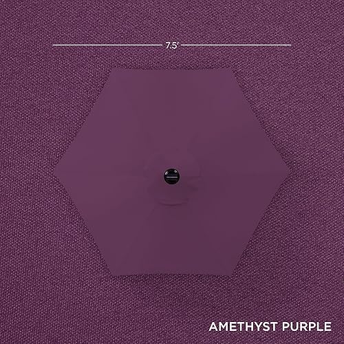 Vista 39 de Best Choice Products - Sombrilla solar de 7.5 pies para exteriores, patio, mesa, mercado, terraza, piscina con inclinación, manivela, luces LED