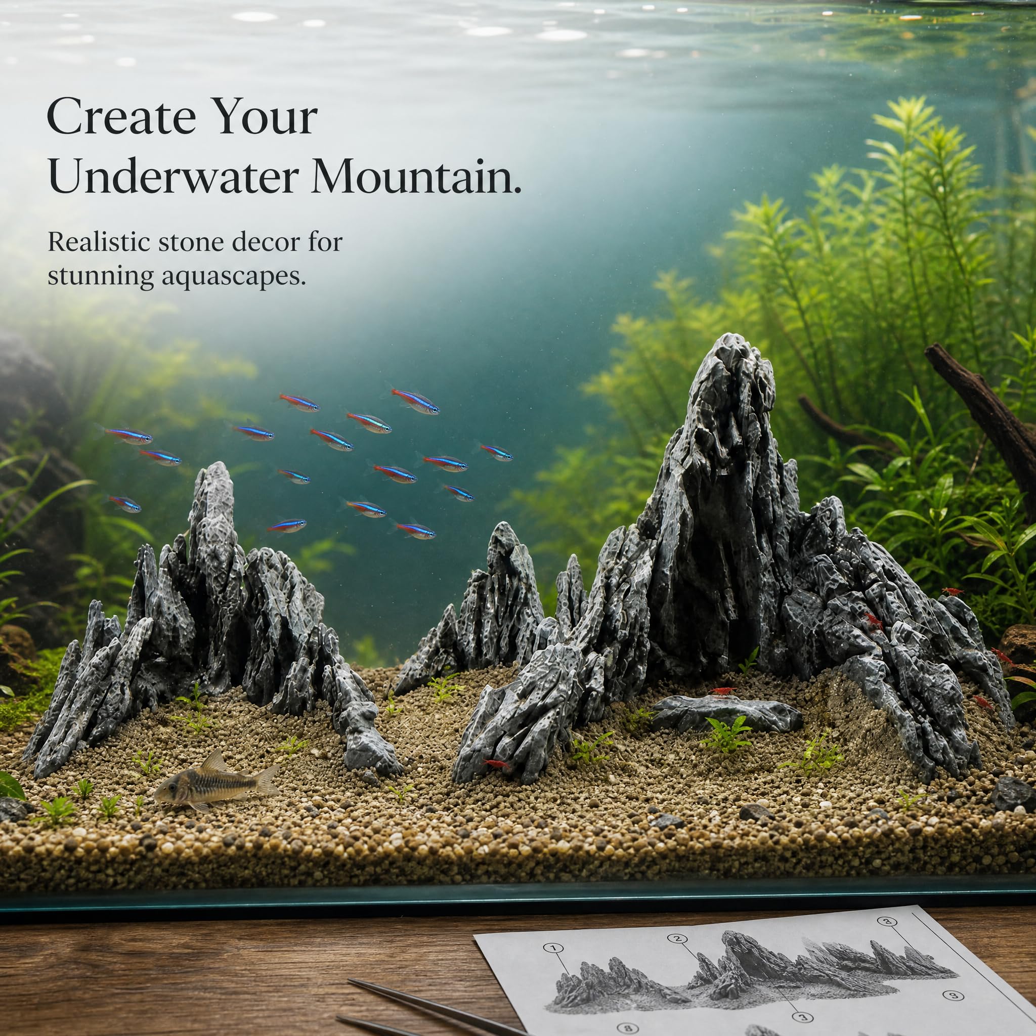 Aquariumration Aquascaping, 309·Für 30-40cm Becken, ohne Sand