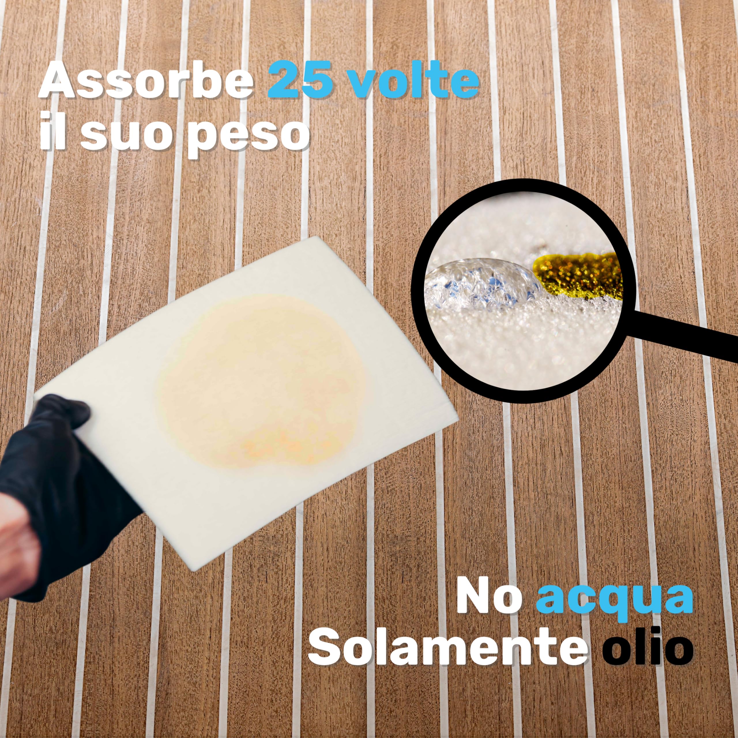 Kit Ocean Cleaning con Spugna Oleoassorbente Riutilizzabile | Ideale per diportisti e piccole imbarcazioni