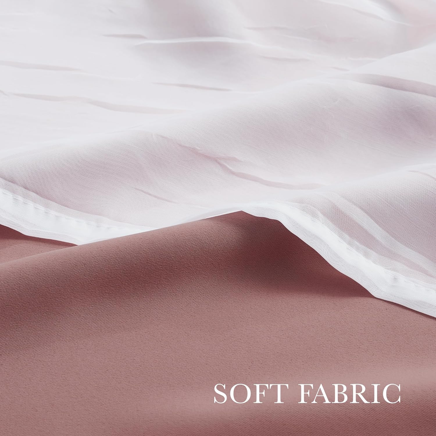 PONY DANCE Curtains for Girls Bedroom Kids Curtain - Window Drapes Drapes 84 inches Length Room Darkening Grommet 2 Layers,1 Panel (Dusty Rose, W52 X L84)