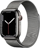 Vista 1 de Apple Reloj Serie 7 (GPS + celular, 1.614 in) - Caja de acero inoxidable grafito con bucle milanés de grafito (renovado)