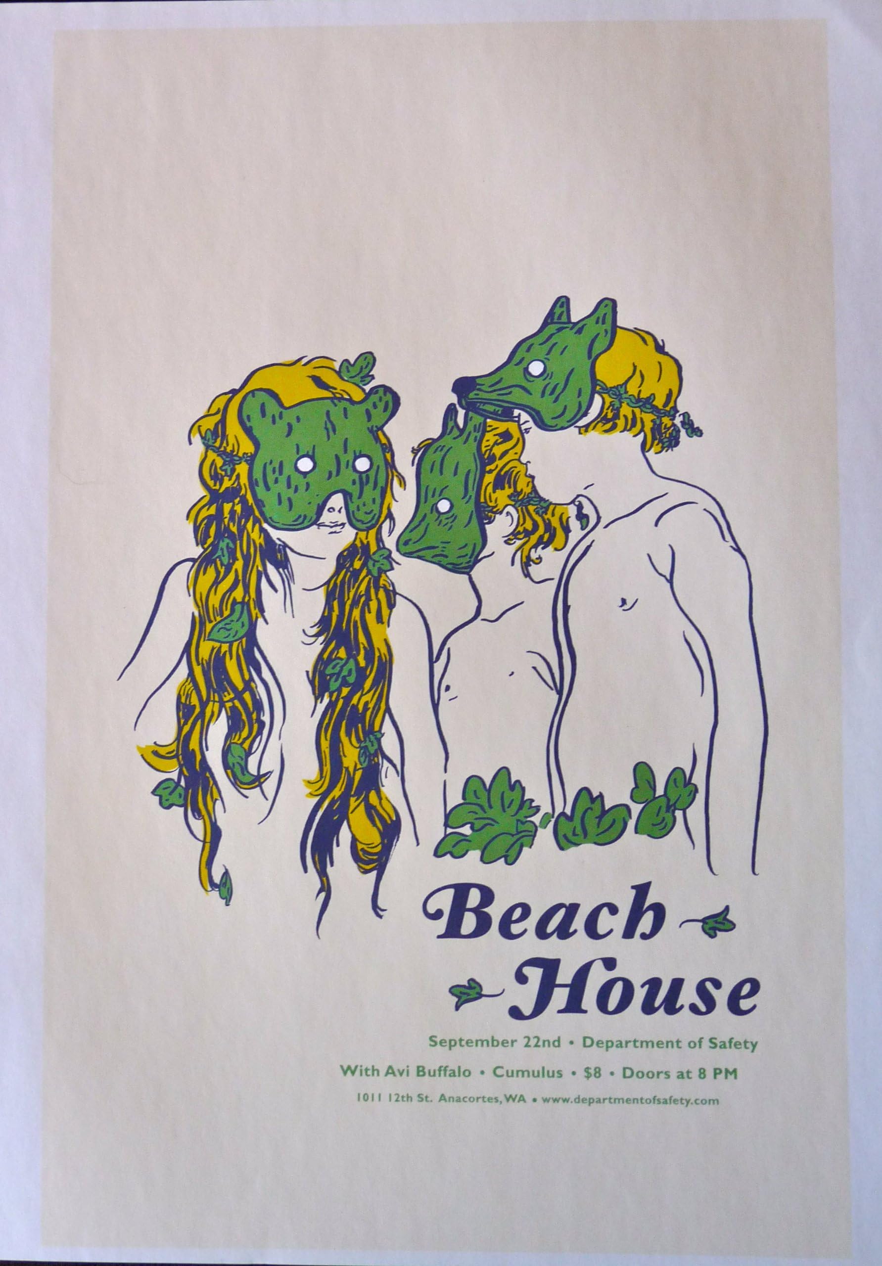 BEACH HOUSE - Live at Department of Safety 2009 - Tour Advertising Poster - 10x14 - Avi Buffalo