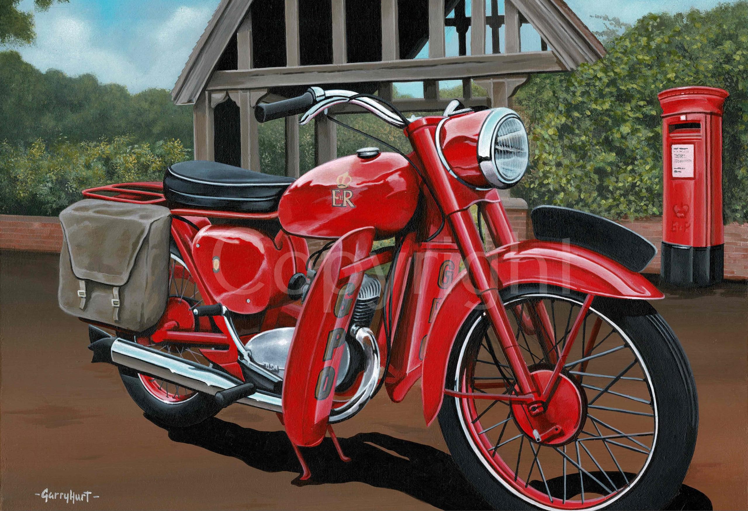 Rusty Apples Boys Silver Grain Bsa Bantam D7 Gpo Telegram Motorbike Metal Wall Art 3 Sizes To Choose From (16" X 12" - 400 X 300 Mm)