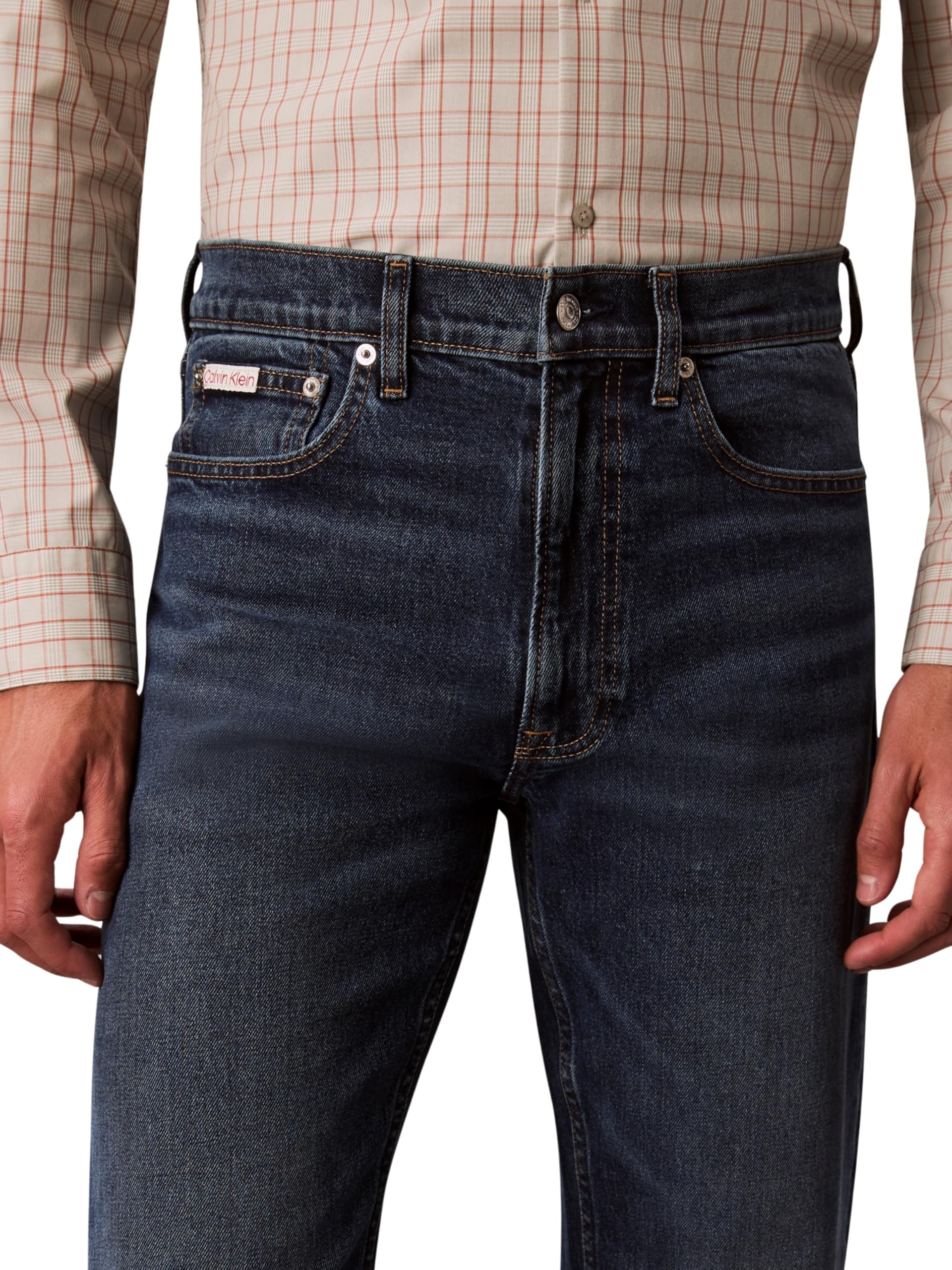 Calvin Klein Stndrd Strght Oil Slick Jean Lv04lb782g - Dżins Mężczyźni