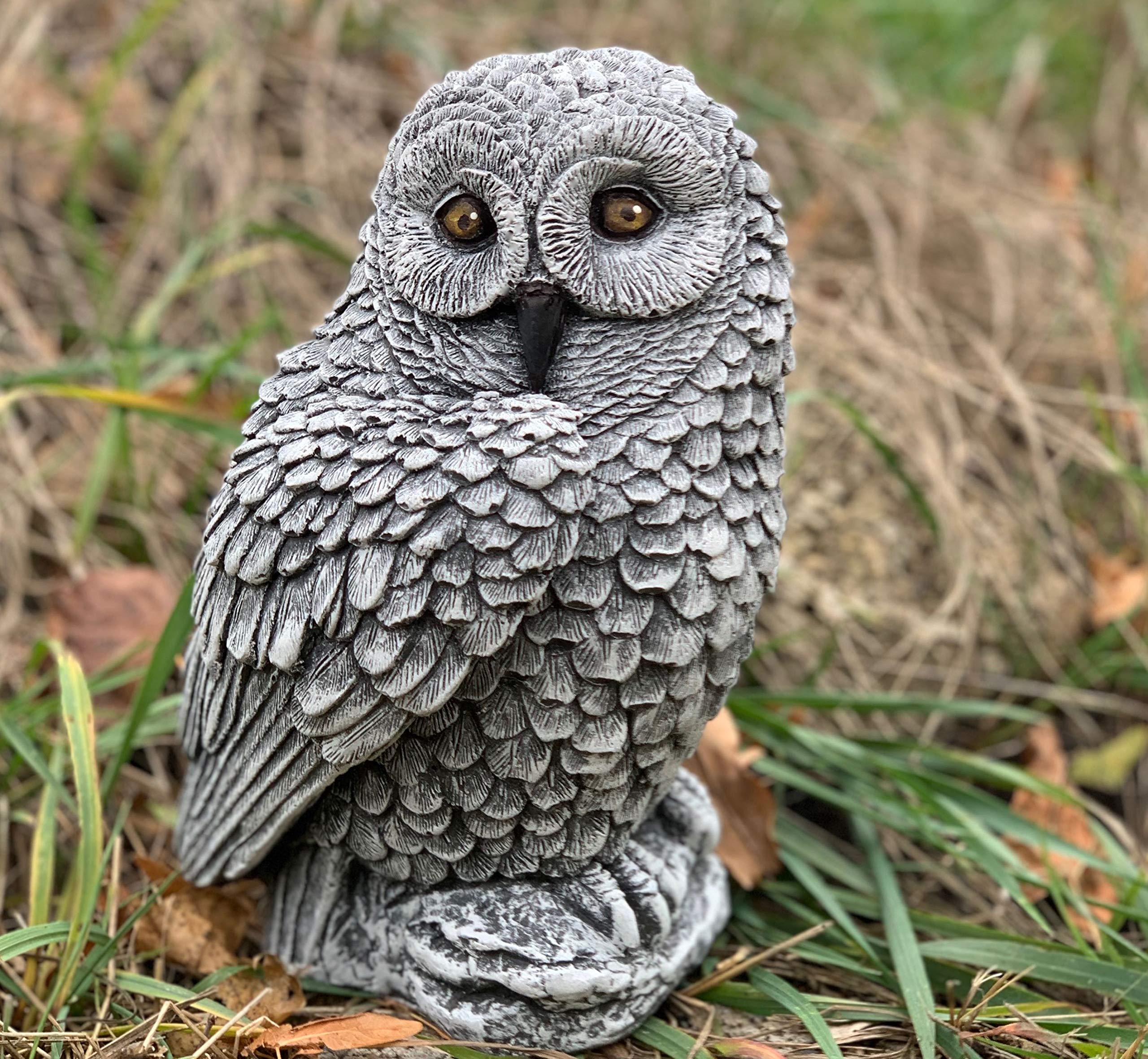 stoneandstyle Figurine en pierre Uhu Kauz en pierre résistante au gel résistante aux intempéries