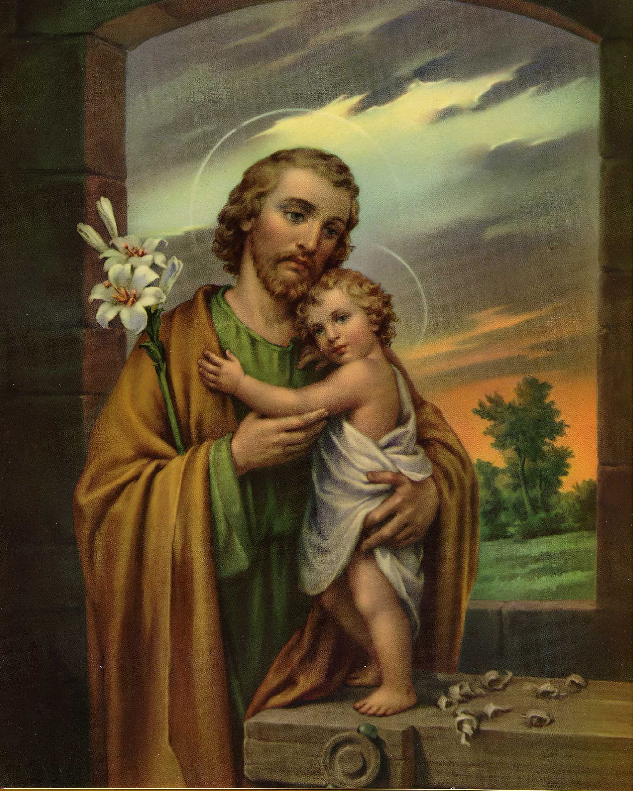 Automco Catholic Print Picture - St. Joseph - 8" x 10" Ready to Frame - Art Print