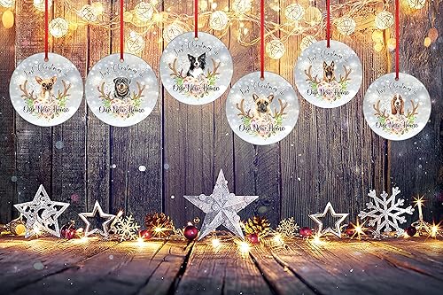 Miniatura 7 de Adorno de Navidad de Bulldog Inglés 2021, adorno para el nuevo hogar, Bulldog inglés en nuestro nuevo hogar, decoración de árbol de Navidad, adorno