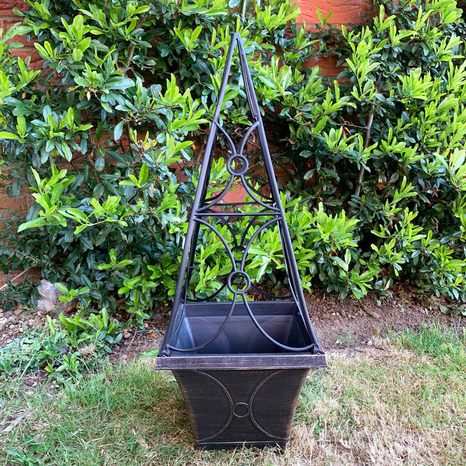 Darthome Bronze Garden Caged Bean Pea Tomato Trellis Eclipse Climbing Plants Planter Pot 57cm