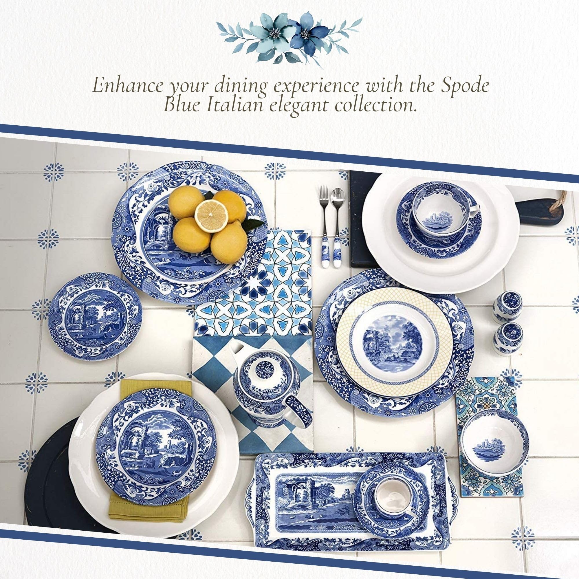 Amazon.co.jp: スポードブルーイタリアンEarthenware 6 – 1 / 4インチ