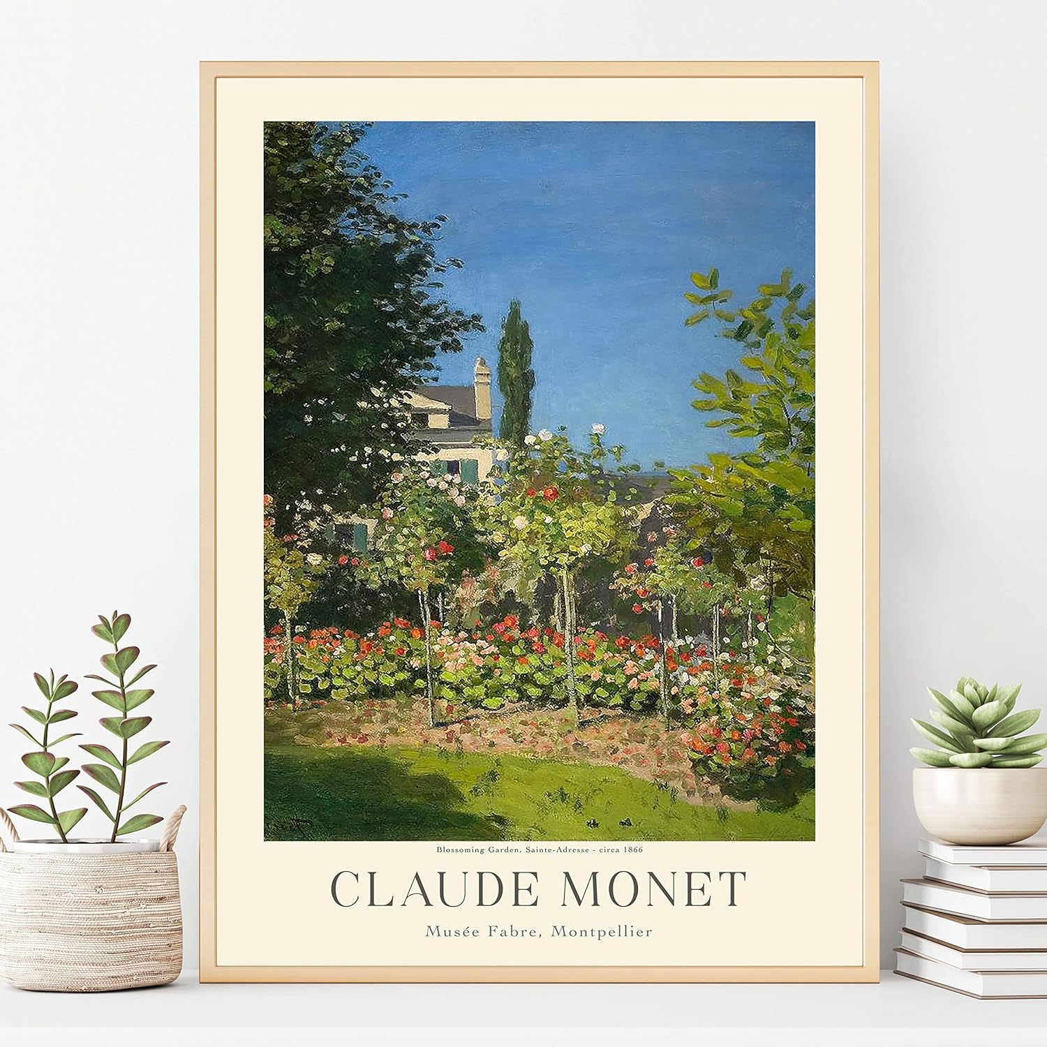 Claude Monet Prints, Museum Gallery Exhibition Poster, Claude Monet Art Works, Claude Monet Poster Prints, Vintage Print, Home Office Wall-Decor (Collection 4) - 18x24 Inches