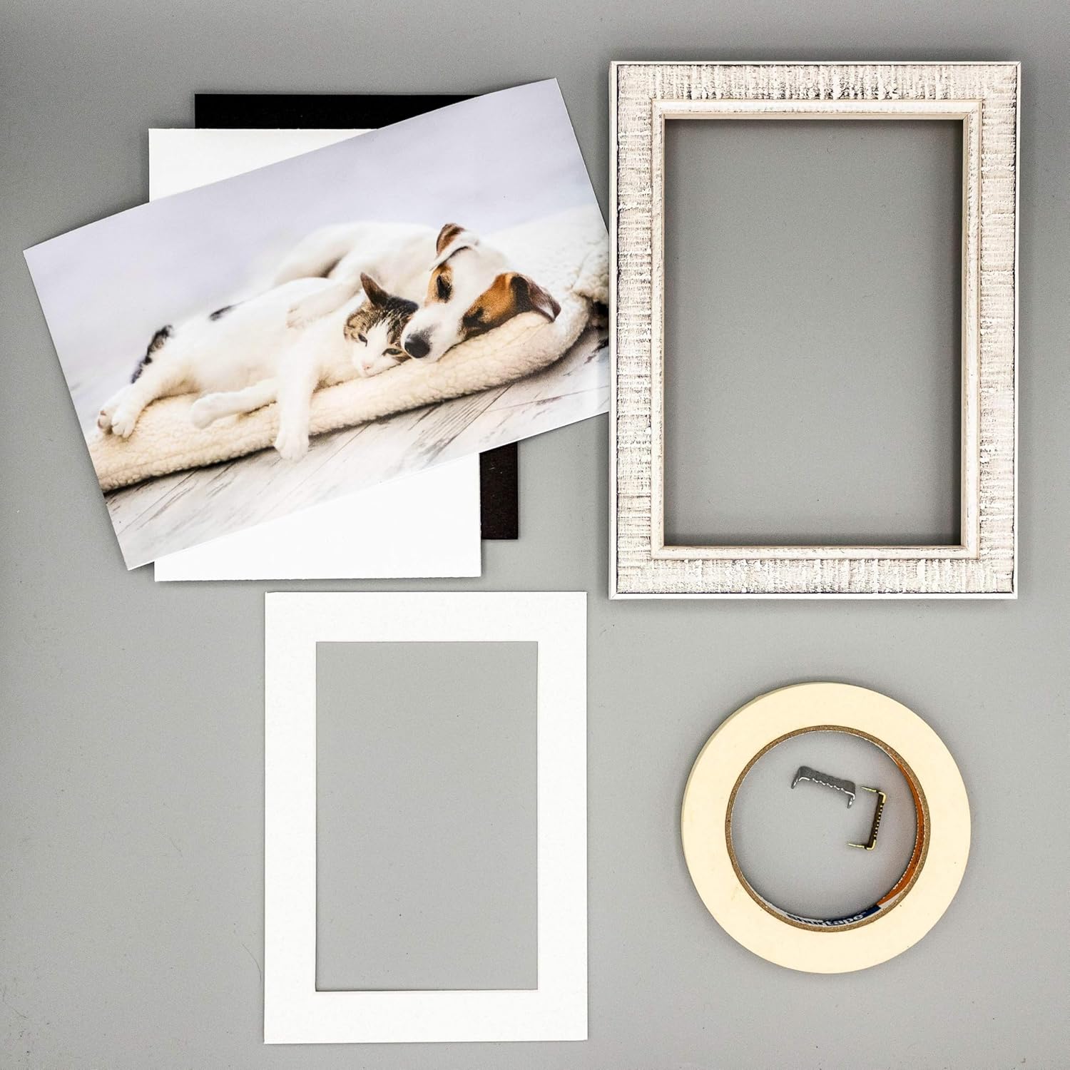 17x21 Mat Bevel Cut for 14x18 Photos - Acid Free Oyster Shell White Precut Matboard With Backing Board and Crystal Clear, Self Seal Photo Mat Bag - For Pictures, Photos, Framing - 4-ply Thickness