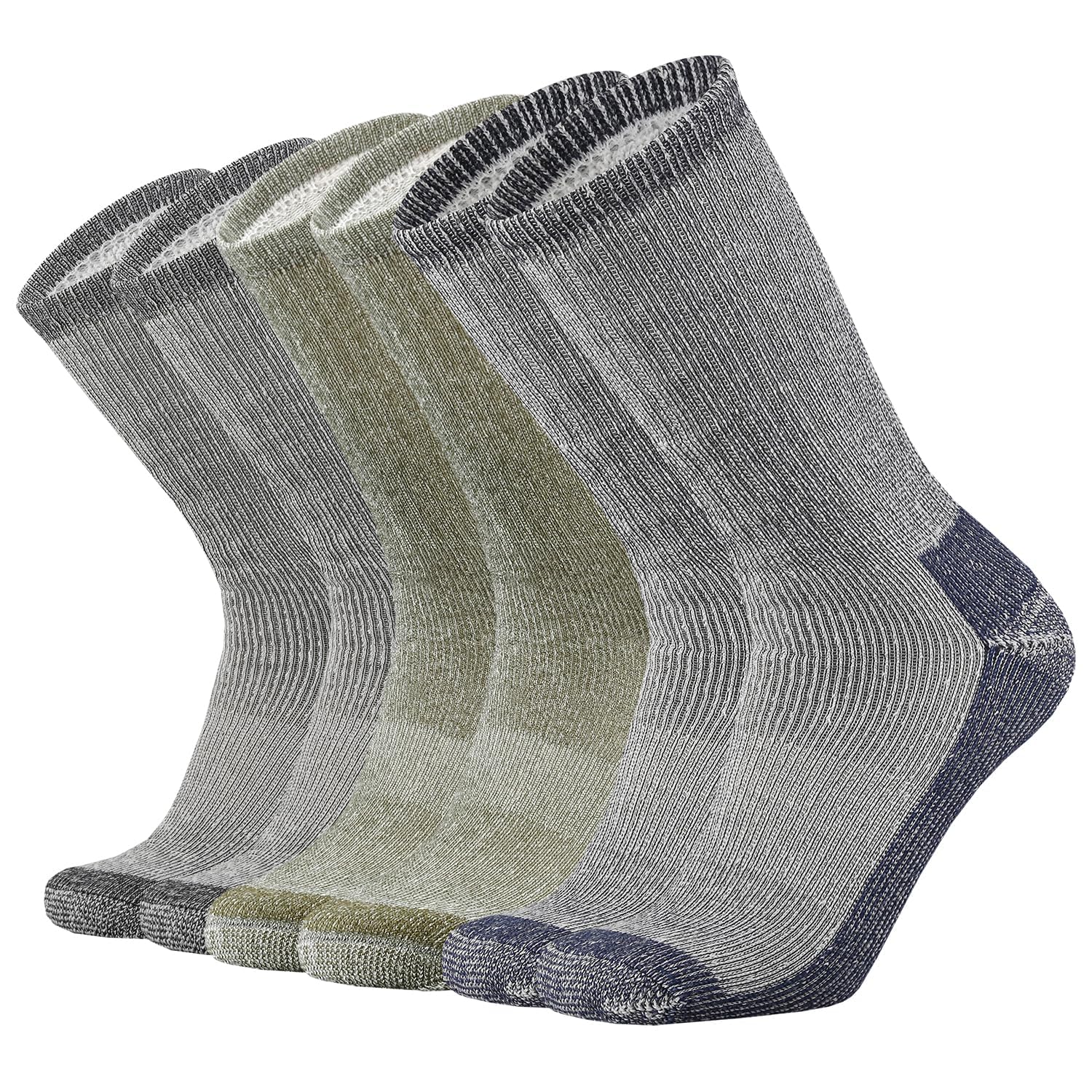 SOX TOWN Men's Merino Wool Cushion Crew Socks