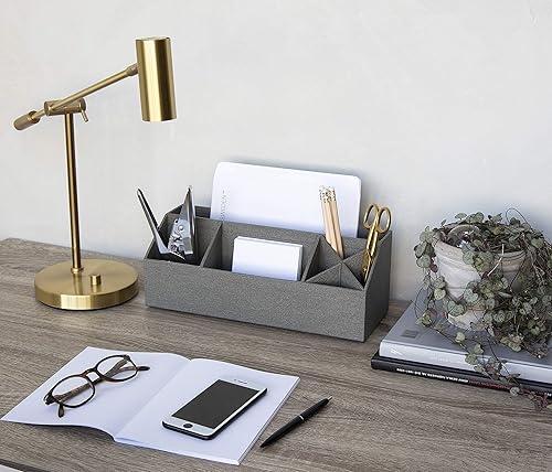 Miniatura 6 de Bigso Elisa - Organizador de escritorio de oficina duradero con 7 compartimentos para suministros de oficina y accesorios, 13.1 x 4.9 x 4.9